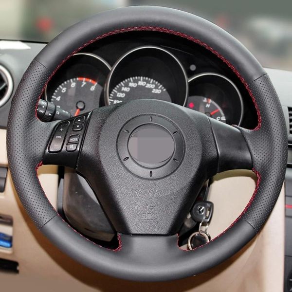 

steering wheel covers diy artificial leather cover black car for old 3 5 6 pentium b70