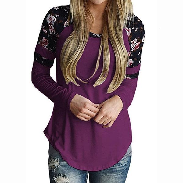 

women print floral t-shirt o-neck long sleeve casual ladies spring autumn breathable shirts clothes plus size 5xl, White