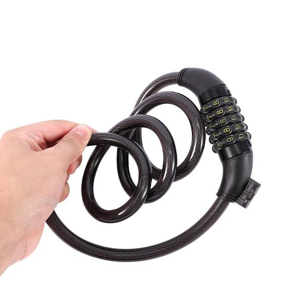 

bike locks 1.2 meter mtb steel wire resettable security cycling accessories 5-digit password cable lock bicycle chain