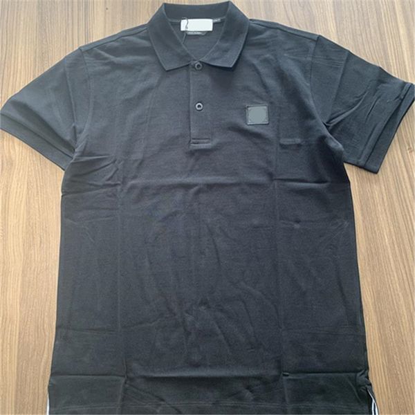 

summer leisure time comfortable men's polos simple embroidery logo solid polo shirt fashion brand couple short sleeve, White;black