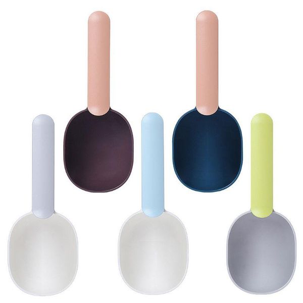 

pet cat dog shovel mutli-function feeding scoop spoon with sealing bag clip pet scoop