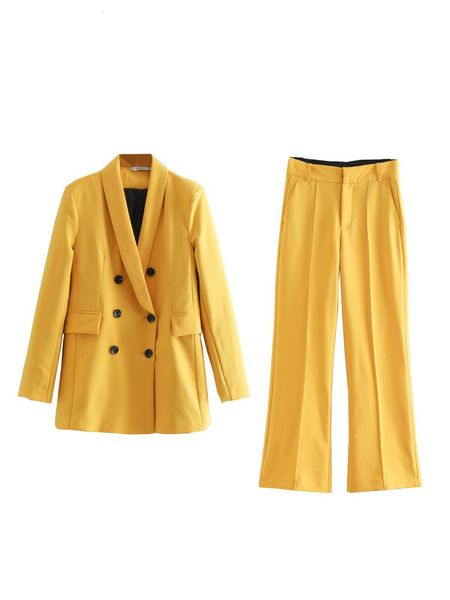 

female double-breasted lapel fashion thin waist pants sweat w7gq, Gray