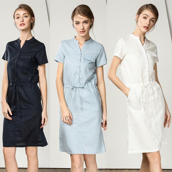 

2021 new summer straight women long chiffon solid lady knee-length casual single breasted sun 50a4, Black;gray