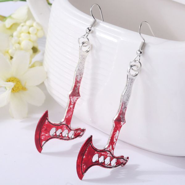 

lady halloween earrings scissors axe sharp knife personality jewelry earring for women party favor fashion accessories dhl, Silver