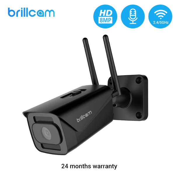 

cameras brillcam 4k ip camera wifi outdoor nightvision ip67 waterproof mic audio wireless surveillance security for home