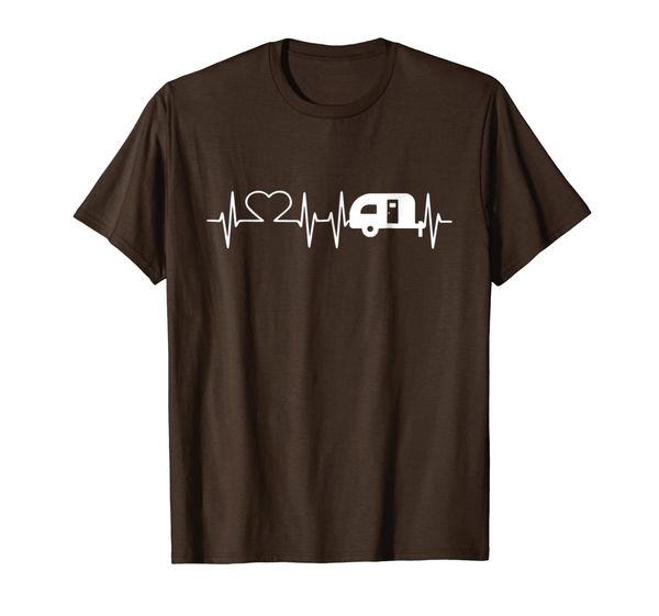 

cute heartbeat camper tshirt camping campfire lovers gift, White;black