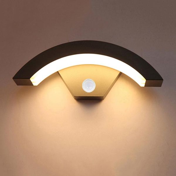 

thrisdar pir motion sensor outdoor garden porch wall light 12w waterproof wall lamp villa corridor balcony step light