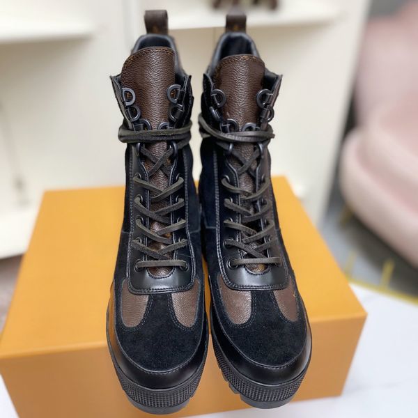 

designer casual women's shoes luxury classic martin boots, contrasting color design, explosive style, comfortable and charming size 35-, Black