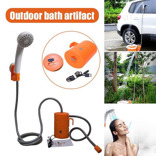 

bath accessory set outdoor camping shower led portable car washer high pressure power electric water pumps travel kit oct998