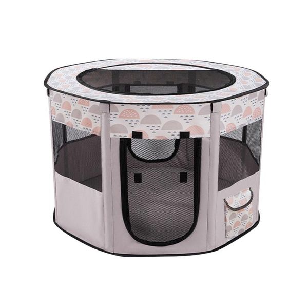 

kennels & pens playpen foldable pet tent oxford cloth easy set up dogs cats kennel cage mesh house 8 panel octagon scratch proof zipper clos