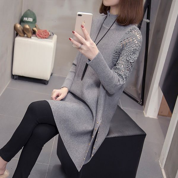 

female fashion shirt 2021 fall and winter new loose outer wear sweater 2pwx, White;black