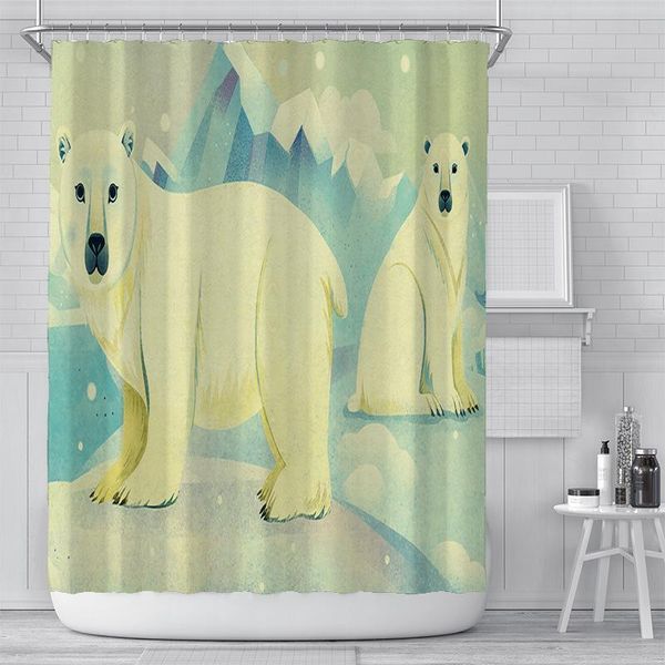 

shower curtains straight cartoon creative digital printing curtain waterproof polyester bathroom