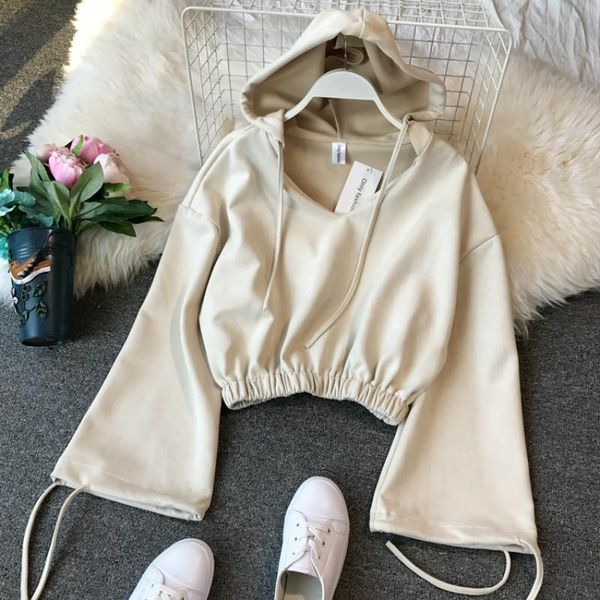 

women's hoodies & sweatshirts harajuku casual women hooded pullover spring autumn sweatshirt female coat womens long sleeve hoodie blo, Black