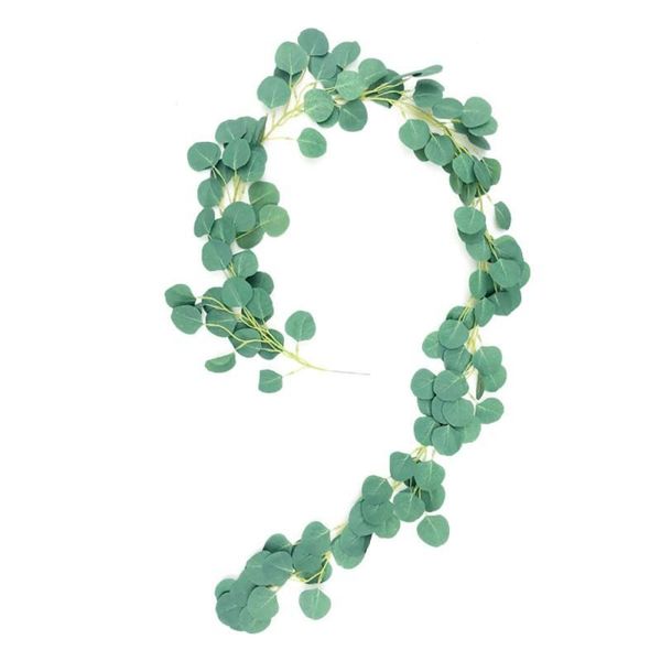 

2m artificial green eucalyptus garland leaves vine fake vines rattan artificial plants ivy wreath wall decor wedding decoration