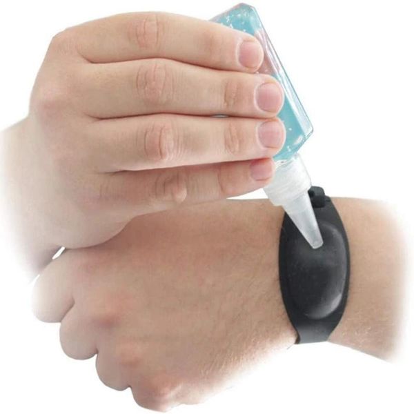 

storage bags portable 1/3/5pcs hand dispenser wristband sanitizer dispensing silicone wearable pumps wristbands wrist band