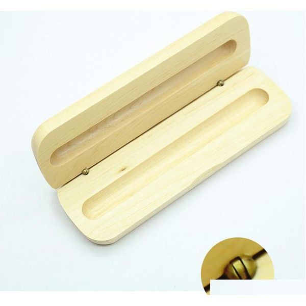 

single pen boxes retro wood pencil cases empty wooden gift boxes wholesale dhl & fede jlliyo jhhome