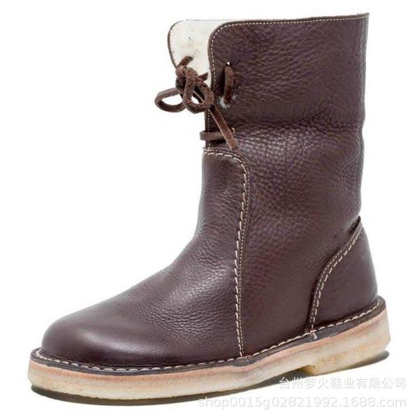 

boots snow winter wild round toe short female large size personality durable comfortable trend, Black