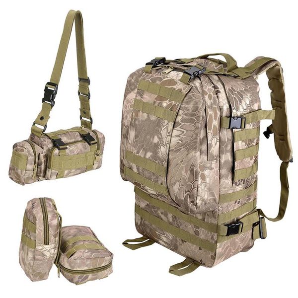 

outdoor bags 55l molle rucksack bag oxford fabric large capacity backpack sport camping army hunting trekking tactical practical