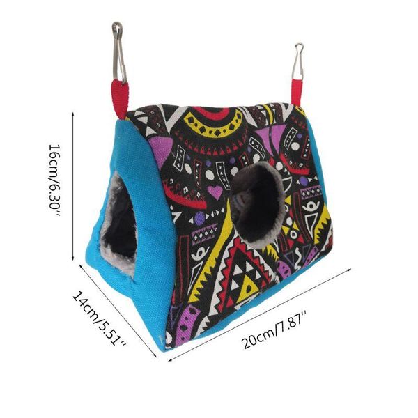 

bird cages nest snuggle hut parrot habitat cave hanging hammock double hole sleep bed d7yb