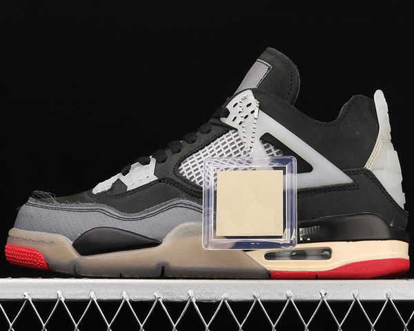 

good quality jumpman 4 basketball shoes black cement grey red iv fashion sneakers