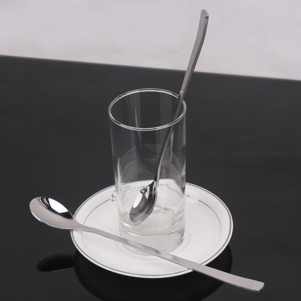 

6 pcs 8.66'' stainless steel long handle ice cream teaspoon coffee spoon dessert cold drink spoon fruit juice ice scoop