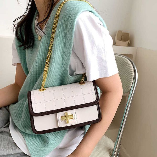 

advanced sense of foreign style women's 2021 fashion niche msenger chain versatile small square bag