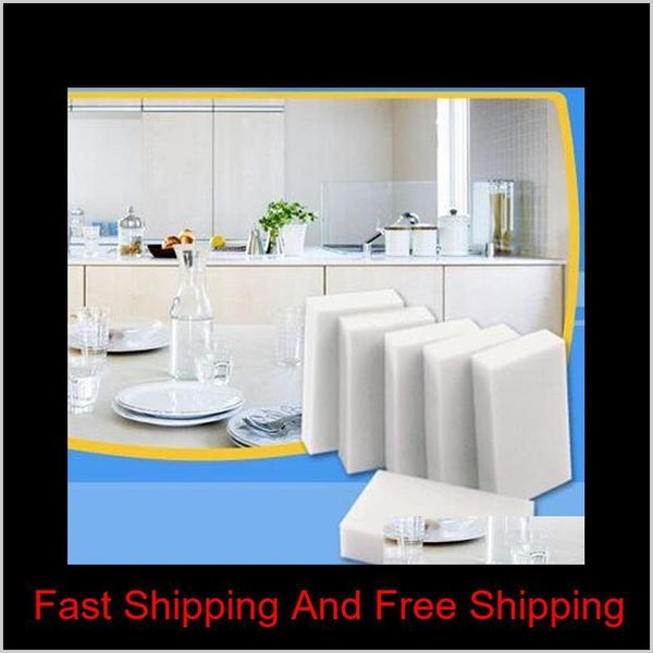 

500 pcs/lot white magic melamine sponge 100*60*20mm cleaning eraser multi-functional sponge without packing bag qylymw new_dhbest