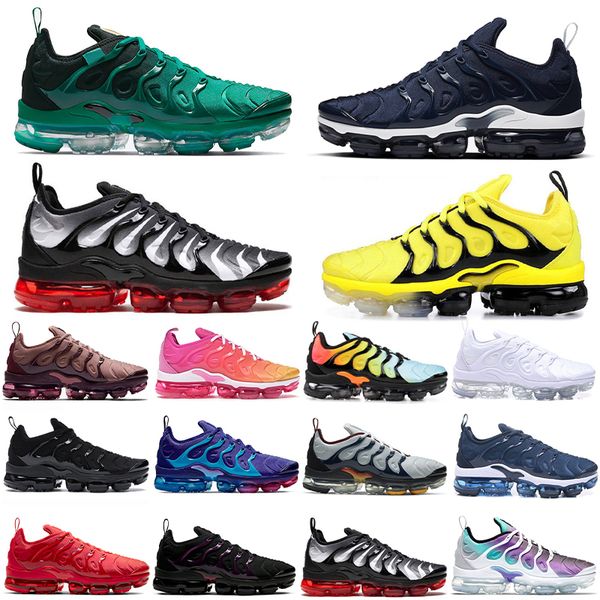 

2021 tn plus men women running shoes trainers psychic blue crater air white volt triple black aquamarine pink voltage purple wolf grey mens