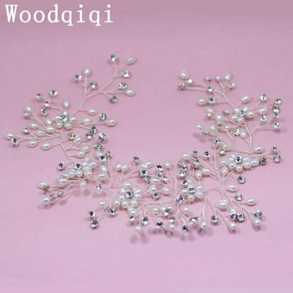 

hair clips & barrettes woodqiqi rhinestone bridal vine handmade wedding comb flower women jewelry accessories pearl trendy headbands headwea, Golden;silver