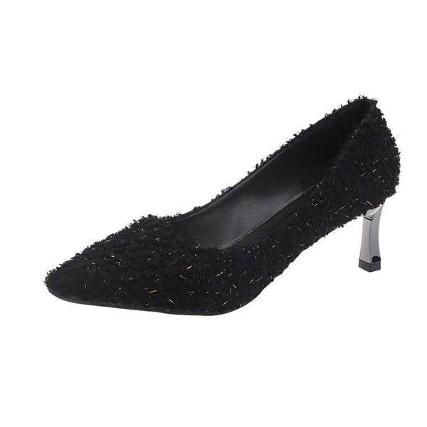 

dress shoes high heels women elegant wedding party woman solid fashion suede pumps tacones mujer y16-09, Black