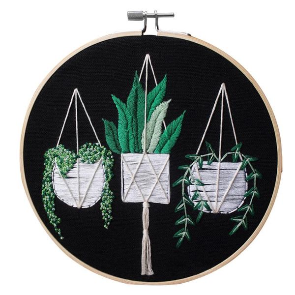 

other arts and crafts craft tool beginner plants pattern needlework art cross stitch stamped embroidery starter kit with needles sewing diy