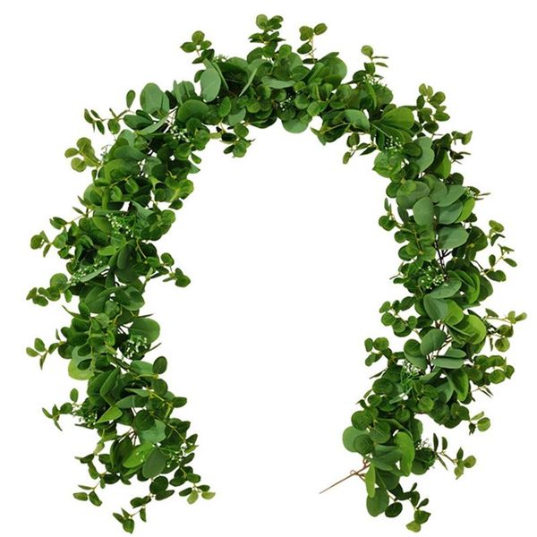 

artificial eucalyptus vines handmade garland greenery ivy for wedding backdrop arch wall office farmhouse home decor
