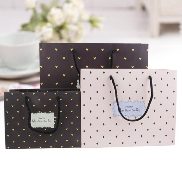 

gift wrap fresh solid color bottom little love paper bag festival jewelry wedding party bags birthday supplies christmas