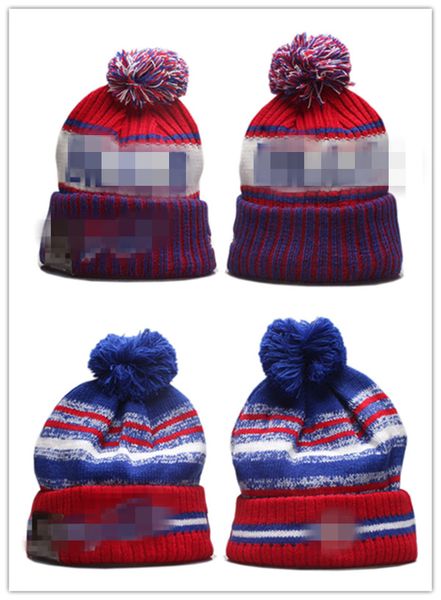 

new football beanies 2021 sideline sport cuffed knit hat pom cap knits one team baseball caps a1, Blue;gray