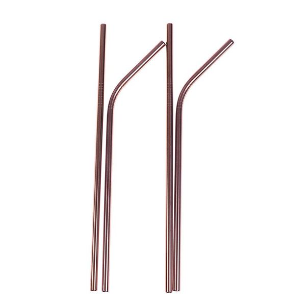 

drinking straws 2 pcs/set 8.5 inch reusable metal stainless steel