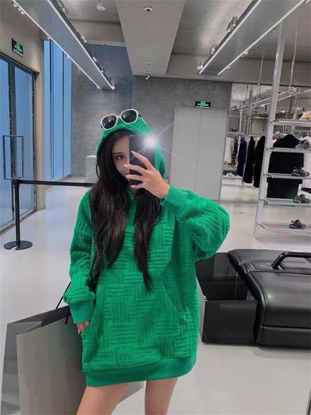 

women's sweaters 2021 autumn winter loose hooded long pullover sweater green color, White;black