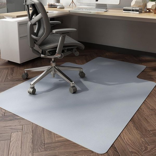 

swivel chair mat office desk chair anti-slip leather carpet wooden floor protection mat solid color waterproof floor