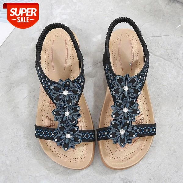 

2021 women leather sandals luxury designer summer wedge sandals beach casual shoes plus size #zz1g, Black