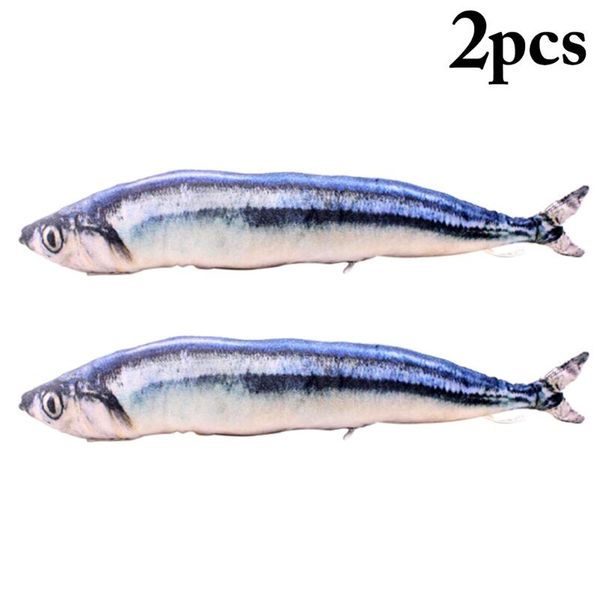 

cat toys 2pcs fish toy creative realistic plush catnip chew pet bite simulation funny favor