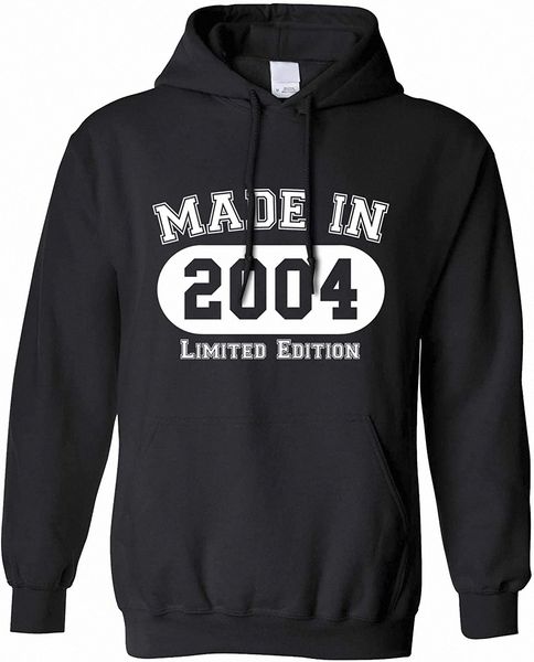 

18th birthday hoodie made in 2004 - limited edition s22n#, Black