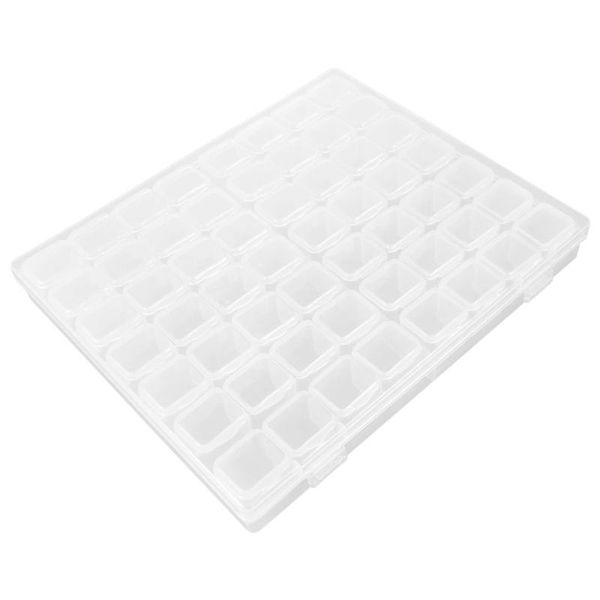 

nail glitter frcolor art organizer box beads rhinestones clear 56 compartments jewelry storage container, Silver;gold