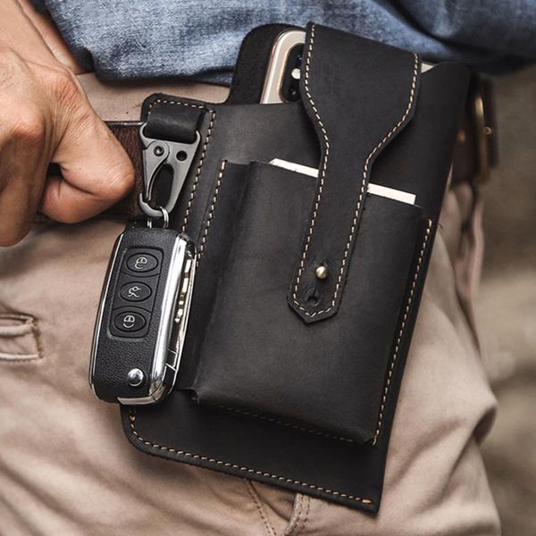 

waist bags men bag pu leather belt bum leg hip packs for cell phone box case outdoor pouch tools holder
