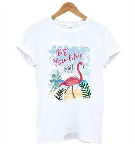 

flamingo beach print and women mens cotton womens casual funny for lady girl tee hipster drop ship kt, White;black