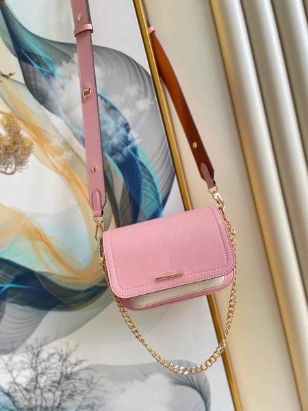 

new women's bag 7a high-end custom quality one-shoulder crossbody bag fashion business casual metallic accessories with long straps