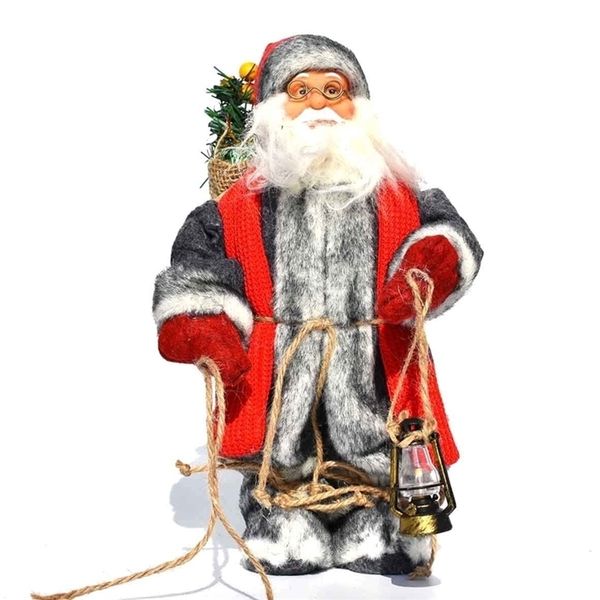 Große Größe 30X12X10CM Weihnachtsgeschenk Dekorationen Weihnachtsmann Puppe Schneemann Elch Ornamente Geschenk Spielzeug Dekorationen für Zuhause Enfeites 201019