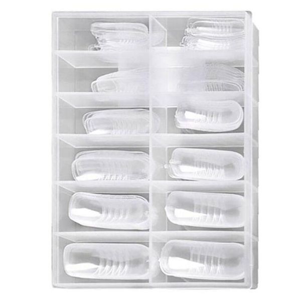 

nail art kits 120 pcs quick building mold tips dual form false nails reusable clear manicure tools for extension gel