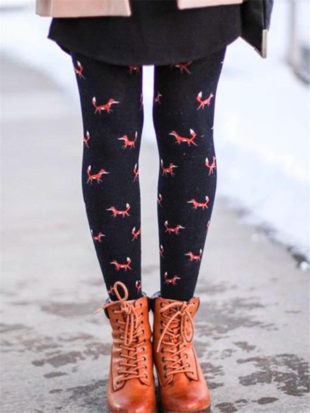 

women geometric printed pant elastic all-match slim casual long boot pants fashion ladies leggings pants female, Black