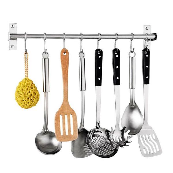 

12 hook stainless steel multifunctional hooks kitchen wall hooks hanging wall cabinet kitchen hook space saving