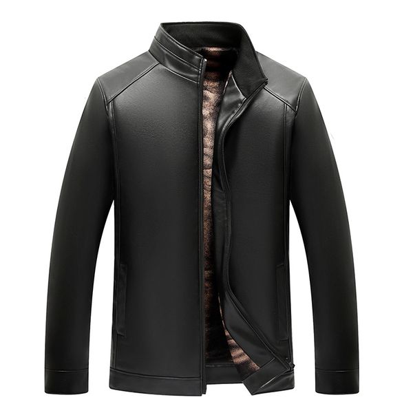 

2021 leather clothing men's leather jacket coat brown genuine leather jacket casual coat men spring and autumn 220211, Black