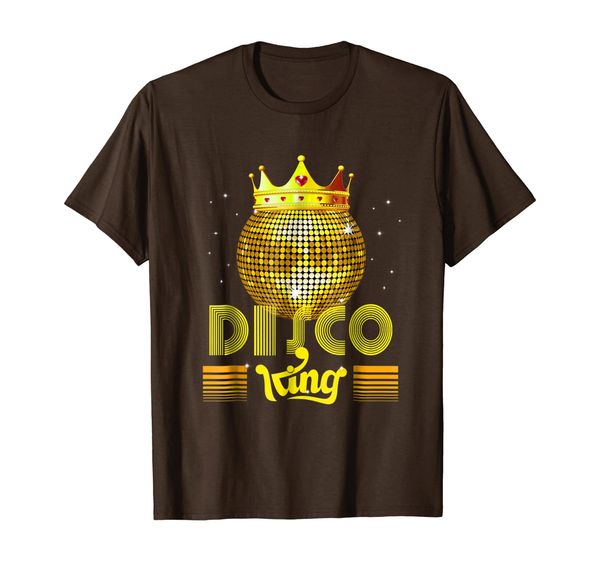 

disco king 1970s vintage 70s dance party gift t-shirt, White;black
